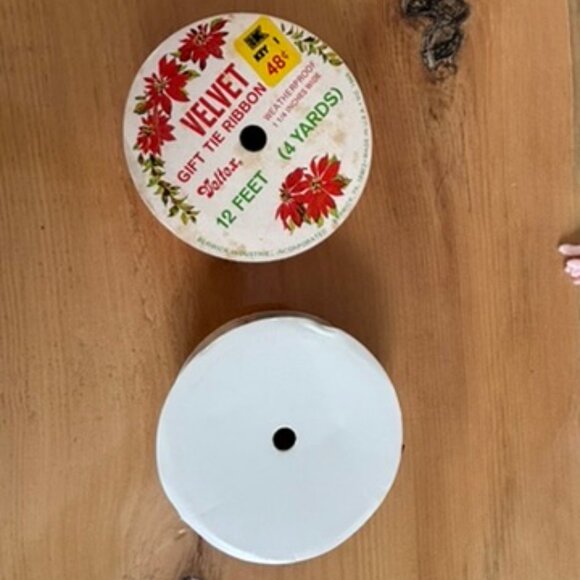 Vintage gift tie ribbons from the mid-20th century Halloween Velvet Lot of 2 - Picture 4 of 8